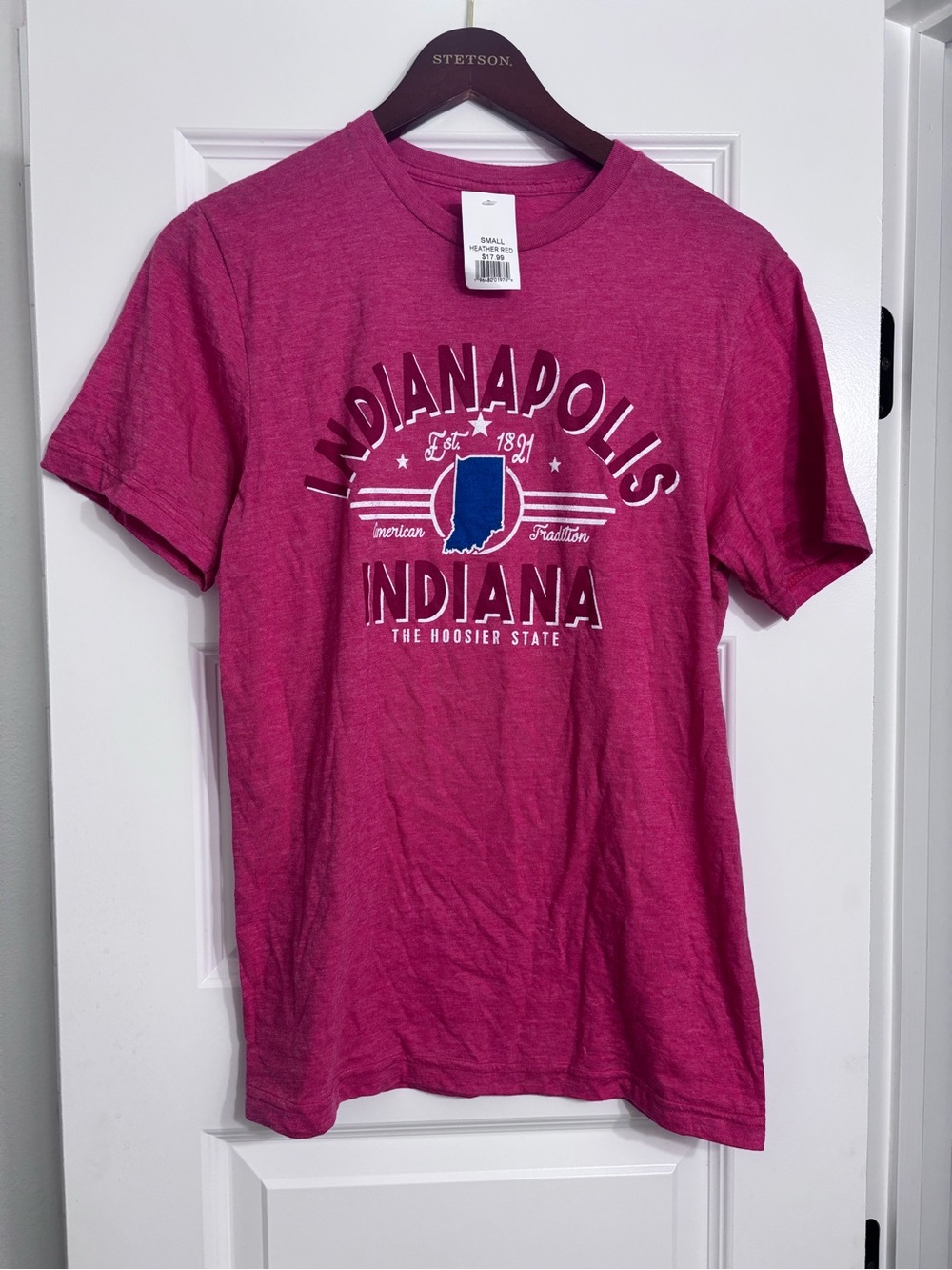 Indianapolis Indiana Graphic Tee - red
